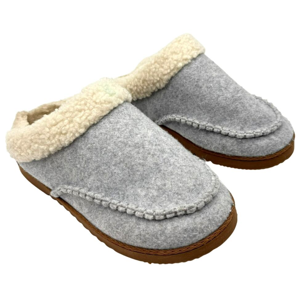BORN Womens Medium 7/8 Fur Lined Indoor Outdoor Felted Moccasin Comfort Slippers